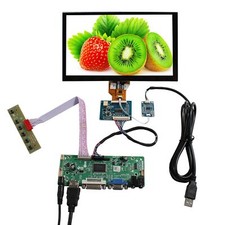 HD DVI VGA LCD Controller Board With 9 in 800X480 Capacitive Tocuh Panel LCD