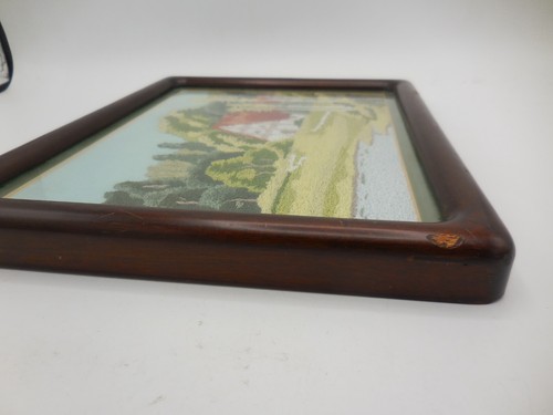 Japanese Bunka Embroidery Cottage House Finished Framed 9" x 11" - Picture 5 of 9