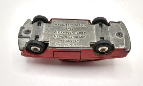 VINTAGE MATCHBOX RED VOLKSWAGEN 1600 LT BY LESNEY MADE IN ENGLAND No 67 - Picture 3 of 3
