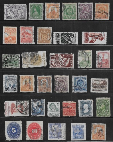 33 Mexico Stamps from Quality Old Antique Album