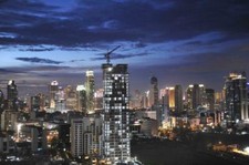 JAKARTA INDONESIA NIGHT SKYLINE GLOSSY POSTER PICTURE PHOTO BANNER java 3621