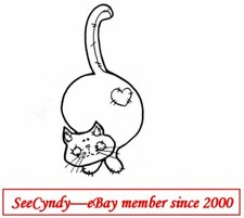 Patchwork Kitty Cat Ready to Pounce - FREE SHIPPING OFFER - UM Rubber Stamp