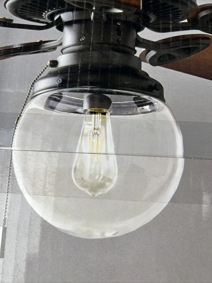 Hampton Bay 1-Light LED Ceiling Fan Light Kit Glass, Bronze Finish, 1007 443 529 - Image 2 of 4