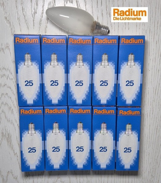 10 X Radium E14 25W Matt Classic B GlüHlampe GlüHbirne Kein Led Kerze Wie Osram-image