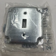 QTY 10 Hubell Raco 800C 4" Square Metal Electrical Box Cover Toggle Switch