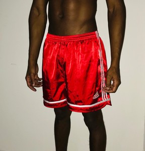 adidas satin soccer shorts