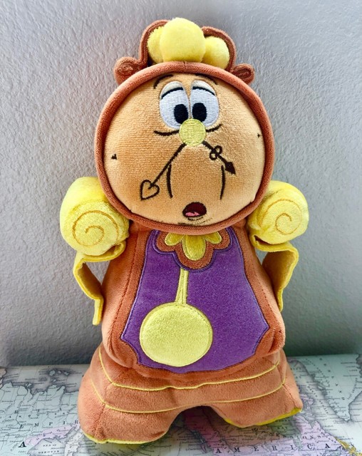 Authentic Disney Store Beauty And The Beast Cogsworth Stuffed Plush 11