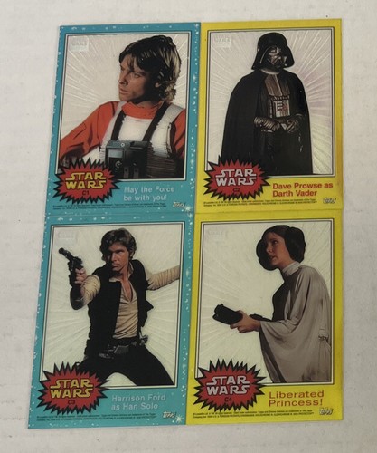 1999 Topps Chrome Archives CLEARZONE Star Wars Insert Set C1-C4 Vader Luke Han + - Picture 1 of 2