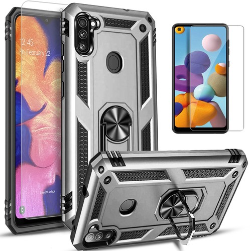 Coque téléphone pour Samsung Galaxy A11 béquille + protection en verre trempé - Photo 7 sur 38