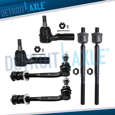 New 6pc Complete Front Suspension Kit for Dodge Durango 5-Lug w/16mm Threads