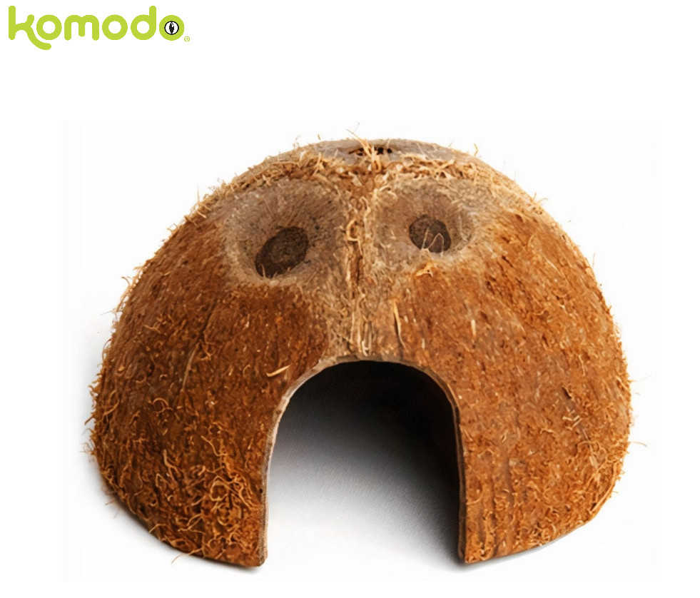 KOMODO REPTILE HABITAT DRY COCONUT DEN SMALL GECKO SNAKE NATURAL HIDE