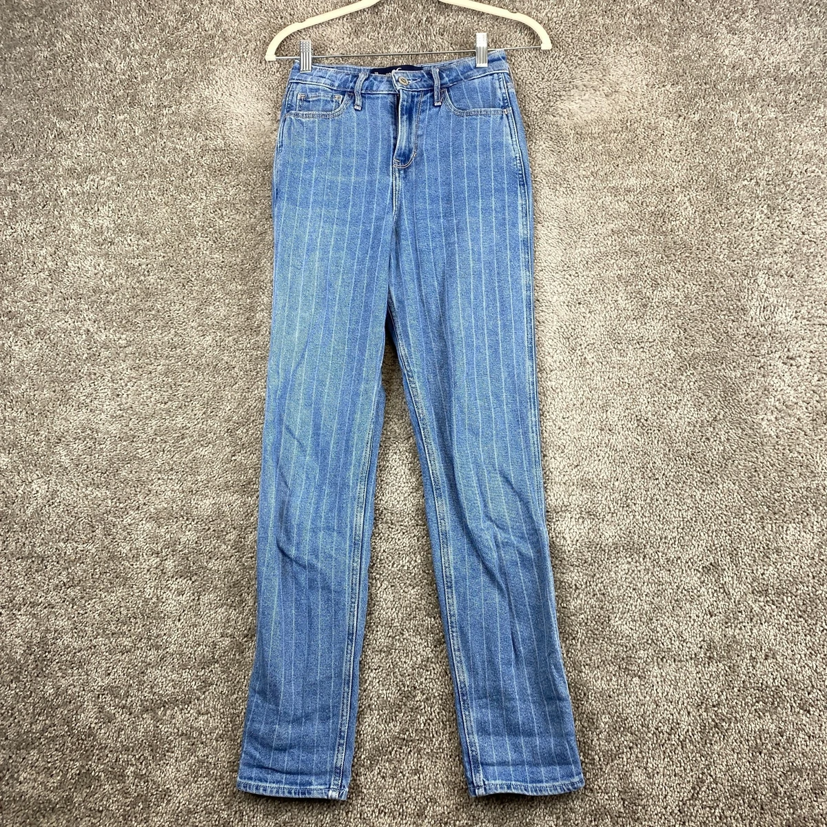 Hollister striped hotsell mom jeans