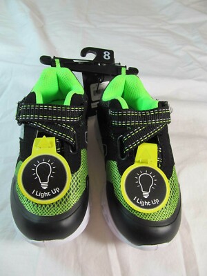NWT ATHLETIC WORKS BOYS LIGHT UP EASY OFF/ON