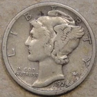 1928-D Mercury Dime VF-XF as Pictured Bk