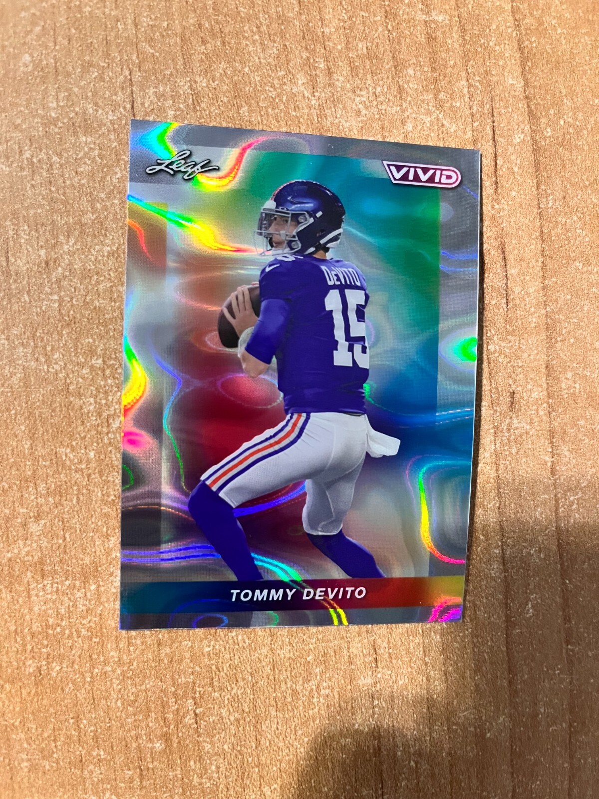 2024 Leaf Vivid Football - Tommy Devito - Silver Lava Refractor #d 6/9