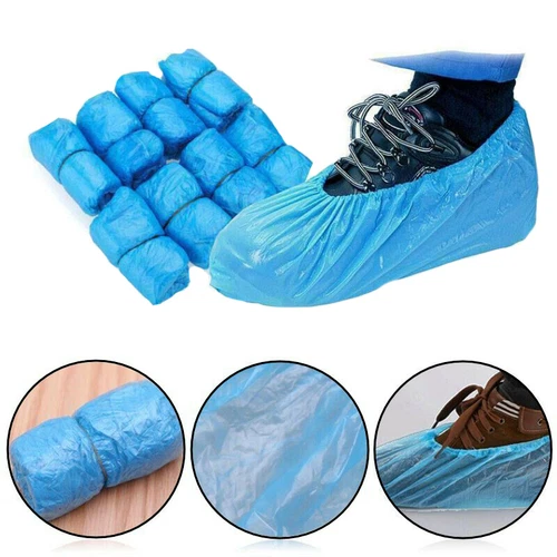 100 Pack Disposable Disposable CPE Shoe Covers Shoe Covers Blue, Green