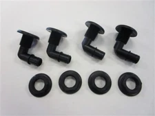 FLOW RITE MA-027-B BARBED FLANGED DRAIN ELBOW BLACK SET OF (4) MARINE BOAT