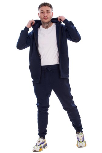 Men's Tracksuit Set Fleece Zip Hoodie & Joggers Gym Loungewear Sportswear - Picture 4 of 22