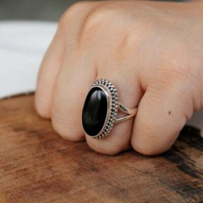 最終値下　todayful GEM STONE RINGオニキスblack13号 todayful GEM STONE RING オニキス（black）13号