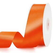 Orange Ribbon 1 1/2 Inch50 Yards Orange Stain Ribbon Solid Fabric Ribbons for...