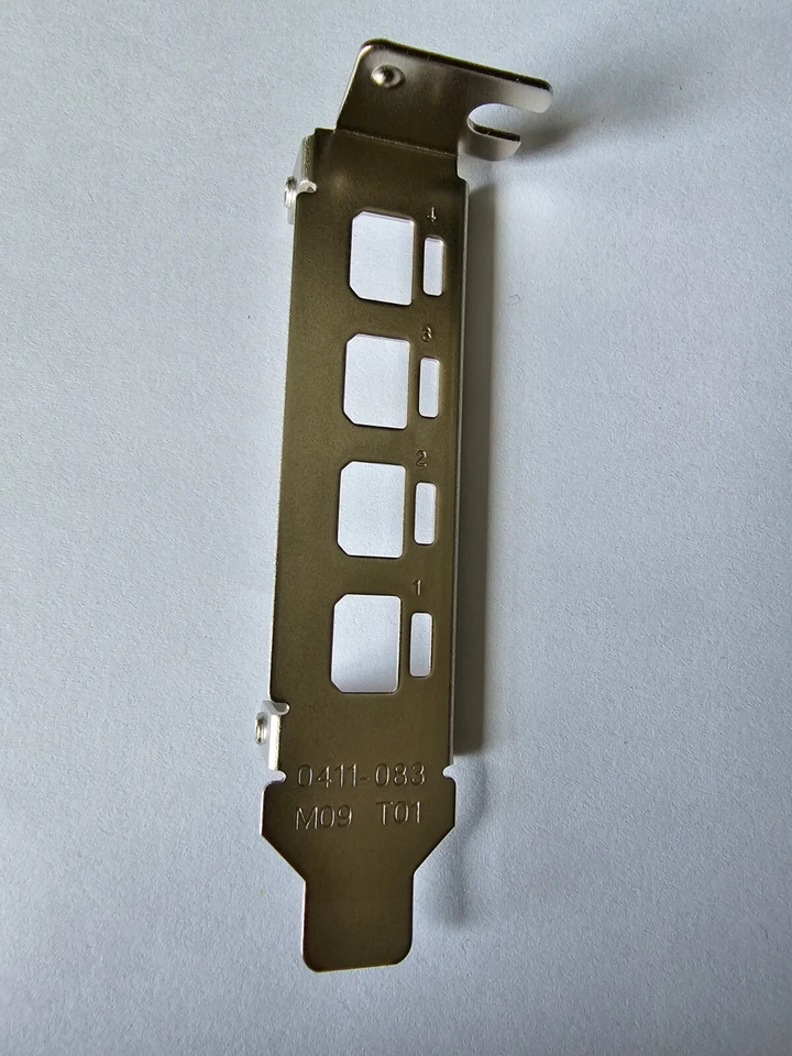 Low Profile Slot Blende Cover Bracket 4 x Mini DP Displayport 0411-083 M09 T01 - Bild 2 von 2