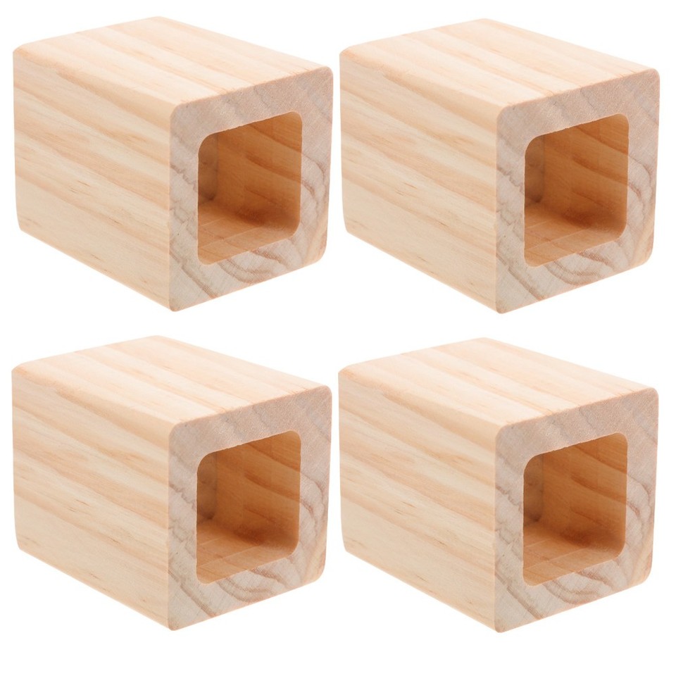4 Pcs Wood Furniture Risers Sofa Couch Leg Lifters for Furniture | eBay ...