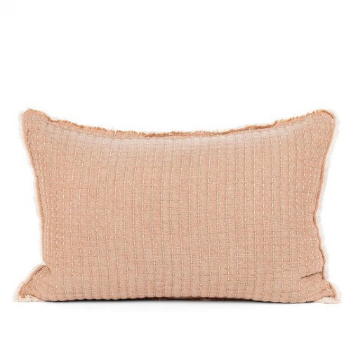 Terracotta Color Overstitch Rectangle Pillow - Afbeelding 1 van 1