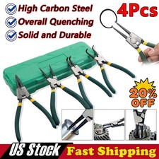 4Pcs 7" Internal/External Snap Ring Pliers Set Heavy Duty Circlip Pliers Kit USA
