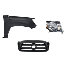 For Toyota Tacoma 05-10 3-Piece Kit (Passenger Side Headlight, Grille, Front