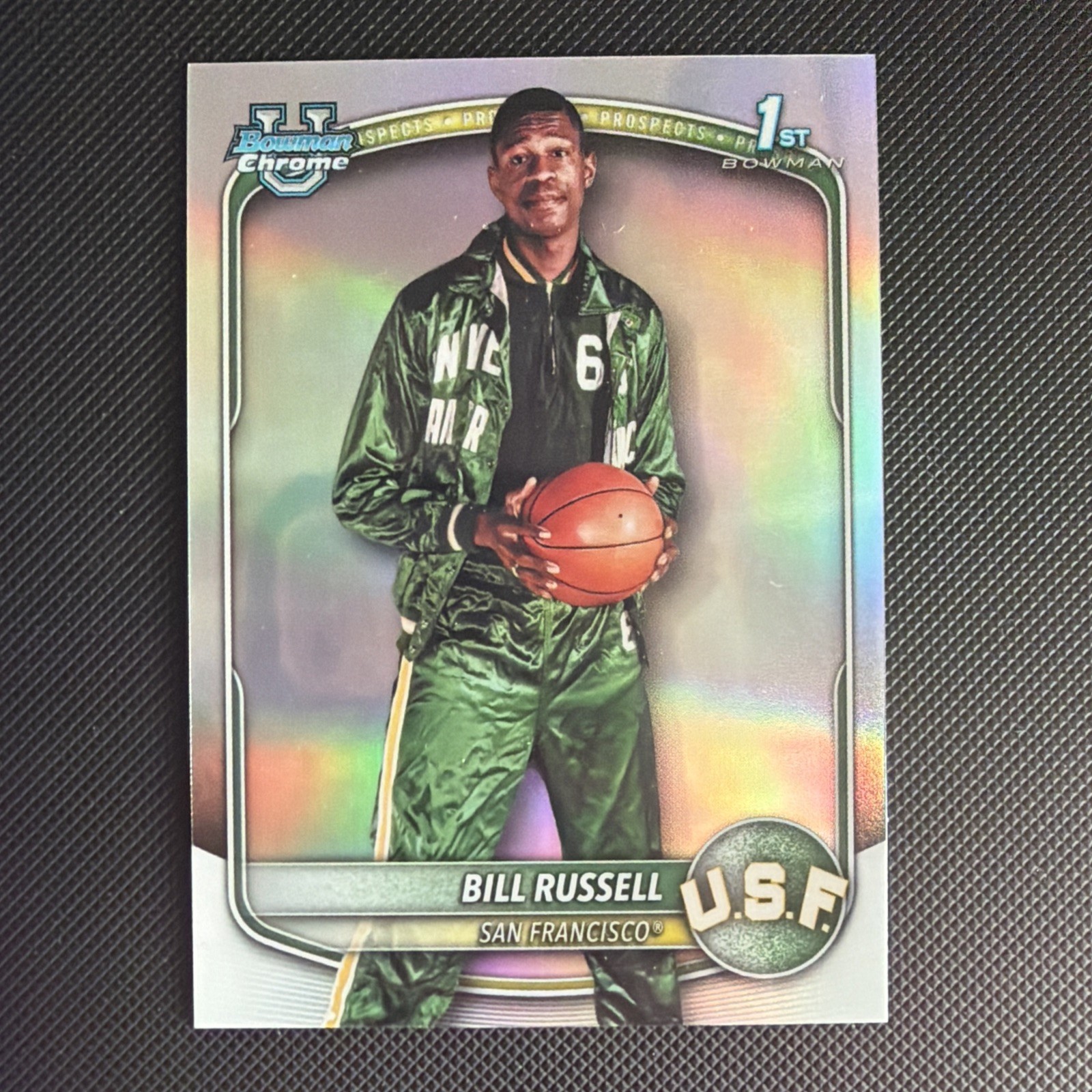 2025-26 BOWMAN BILL RUSSELL RETROFRACTOR 1ST BOWMAN #RV-BR
