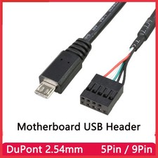 Motherboard 5/9Pin USB Header to Micro USB Cable DuPont 2.54mm Adapter 0.15m-1m