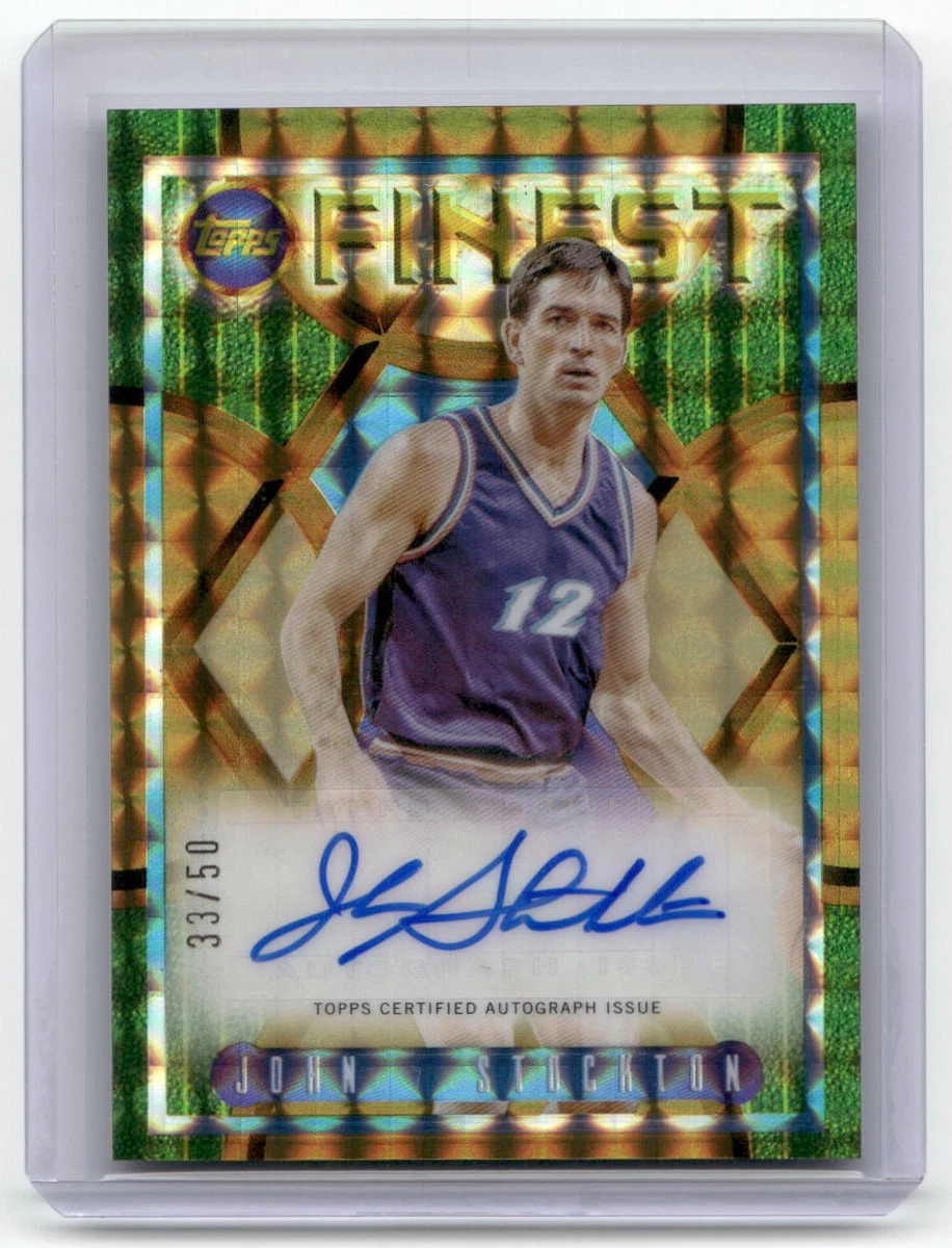 Topps John Stockton Basketball Autographed Sports Trading Cards