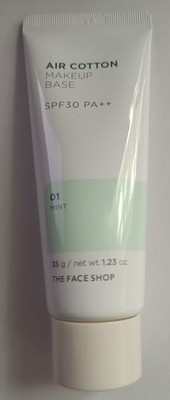 The FACE SHOP Air Cotton Makeup Base SPF30, 35g, Farbe MINT 01 correcting, NEU
