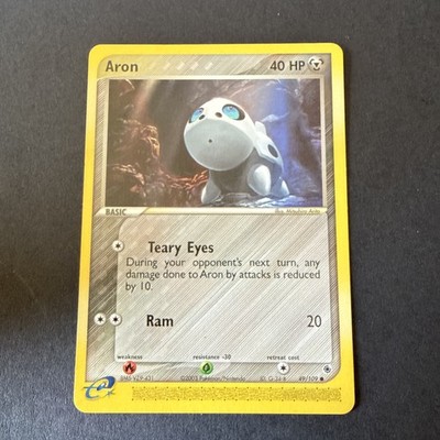 Pokemon TCG Aron 49/109 Ruby and Sapphire Common LP