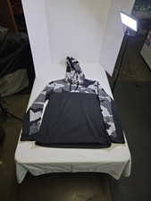 Nike Hoodie Mens Long Sleeve Black White Camo Dri Fit Hooded Sweatshirt Medium