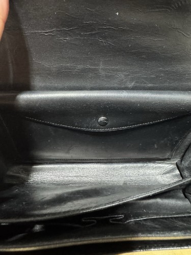 HERMES RARE Vintage Ring Shoulder Bag Black Leather Goldtone HW Classic Handbag - Imagen 20 de 24