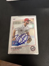 Max Schrock Signed Card 2021 Louisville Bats Team Card IP Auto