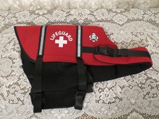 Paws Aboard Dog Life Jacket Size Large 50-90lbs Red Water Safety Boating Vest