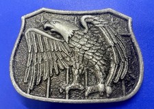 Patriotic American Bald Eagle Stars Patriots USA Silver Color Belt Buckle