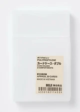 MUJI PP card case holder 30 sheets can be stored 2 COMPARTMENTS POLYPROPYLENE