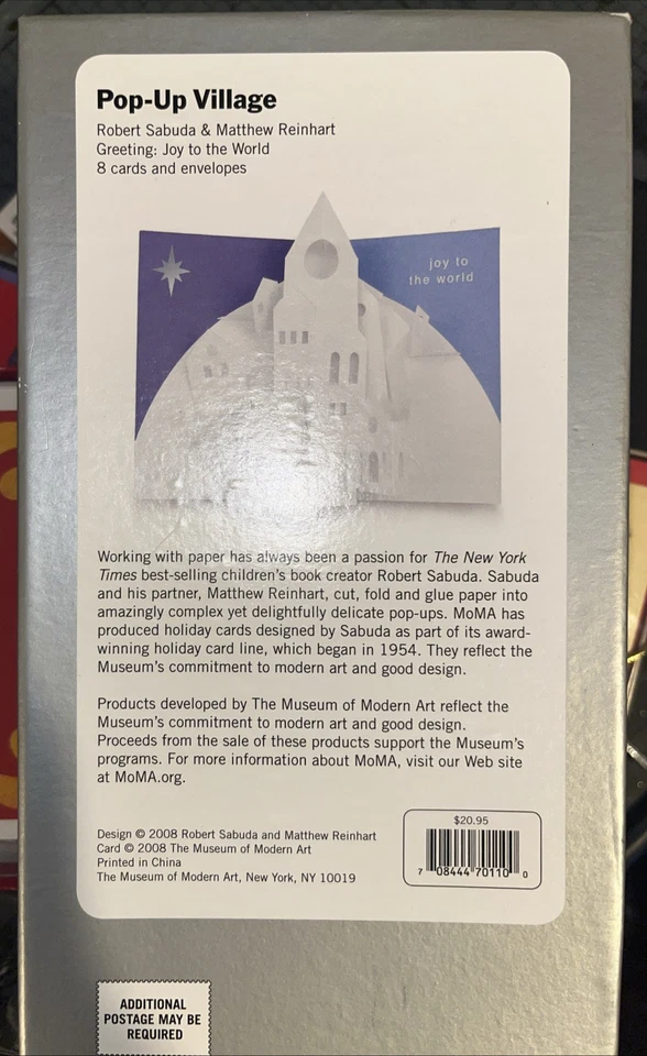 MoMA Holiday cards Christmas Lot Pop-up Village & Cut Out High Quality - Image 3 of 4