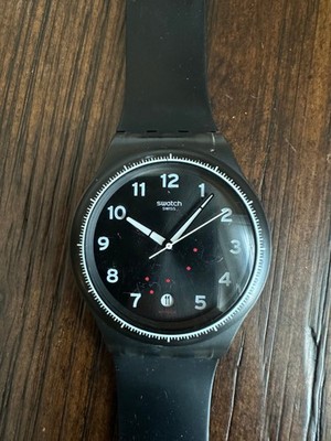 Swatch SUTF400 Sistem Gentleman Auto Watch Runs Missing Crown Stem PARTS ONLY