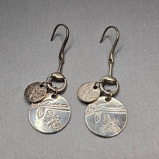 Gucci Metal Horsebit Bee Drop Earrings Fashion Runway Collection 2 Inch