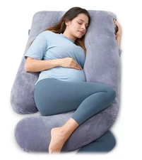 Momcozy Pregnancy Pillow, U Shaped Full Body Maternity Pillow for Sleeping with