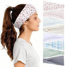 Boho Headbands for Women, 8 Pack Floral Cherry Headbands Non Slip Fashion Wide H
