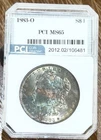 1883 0 Morgan  Dollar PCI Mint 65 Monster Toning Overse And Reverse
