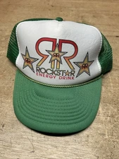 Rockstar Energy Drink Mesh Trucker Snapback Hat Cap Skate Men Women White Green