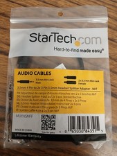 StarTech 3.5mm Audio Cables Male to 2x Female Headset Splitter Adapter MUYHSMFF