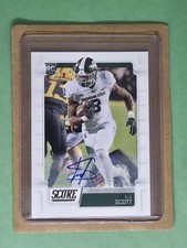2019 Score #408 Rookie Signatures L.J Scott AU RC Autograph Michigan State 