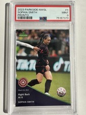 Sophia Smith 2023 Parkside NWSL Pronto #4 Rookie Card PSA 9 MINT /1084. rookie card picture